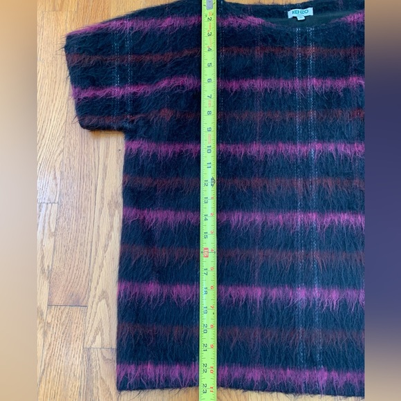 Rare Kenzo Paris Fuchsia Sweater, Lined Size M Oversized, Mohair Look Excellent - Picture 6 of 7
